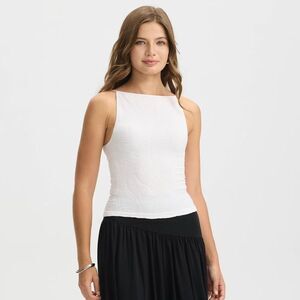 NEW NWT White Women's Seamless Cropped Tank Top - A New Day